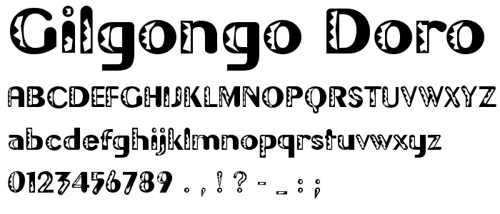 Gilgongo Doro font
